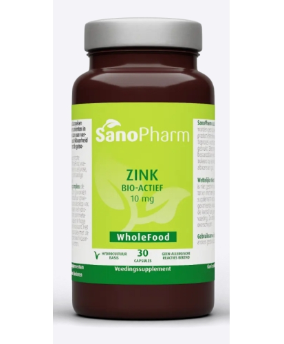 SanoPharm Zink Bio-Actief 10 mg Wholefood