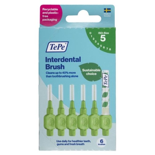 TePe Interdental Brush Original 1,6 mm Groen Size 5 6 Stücke
