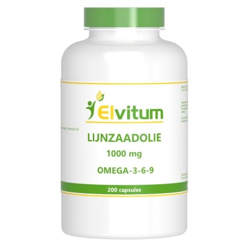 200 capsules Elvitum Lijnzaadolie 1000 mg Omega-3-6-9