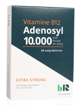 60 zuigtabletten B12 Vitamins Vitamine B12 Adenosyl 10.000 met Folaat en P-5-P