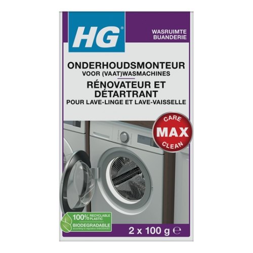 2 x 100 Gramm HG Onderhoudsmonteur voor (Vaat)wasmachines