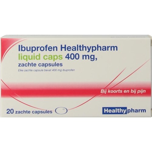20 capsules Healthypharm Ibuprofen Liquid Caps 400 mg