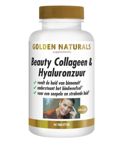 60 Tabletten Golden Naturals Beauty Collageen & Hyaluronzuur