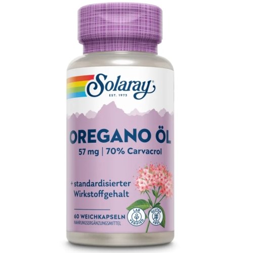 60 Softgels Solaray Oregano Oil 70% Carvacrol