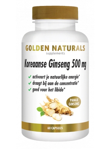 60 Kapseln Golden Naturals Koreaanse Ginseng 500 mg