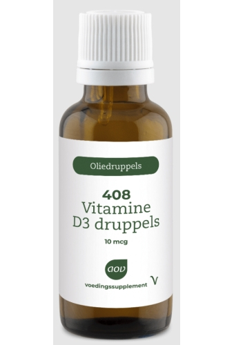 25 Ml AOV 408 Vitamine D3 Druppels 10 mcg