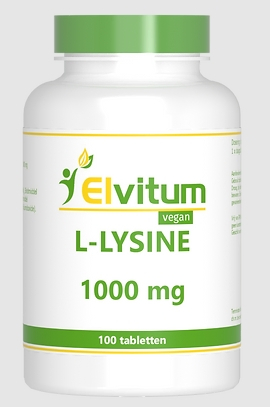 100 tabletten Elvitum L-Lysine 1000 mg