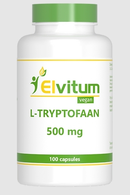100 Vcaps Elvitum L-Tryptofaan 500 mg