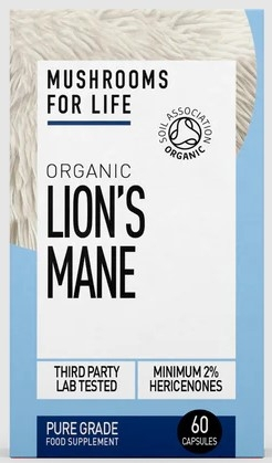 Mushrooms For Life Lion's Mane Biologisch 60 Kapseln