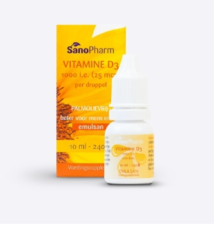 10 ml SanoPharm Vitamine D3 1000 IE 25mcg Emulsan