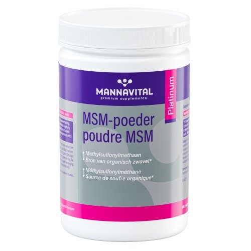 500 Gramm Mannavital MSM Poeder Platinum