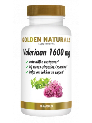 60 capsules Golden Naturals Valeriaan 1600 mg