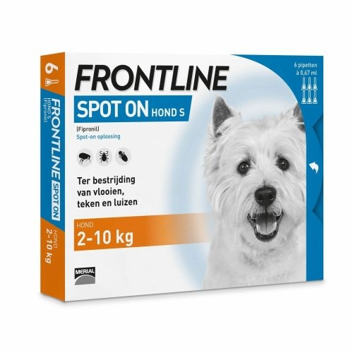 Frontline Spot On Hond S 2-10 kg (vlooien, luizen & teken) 4 Stücke