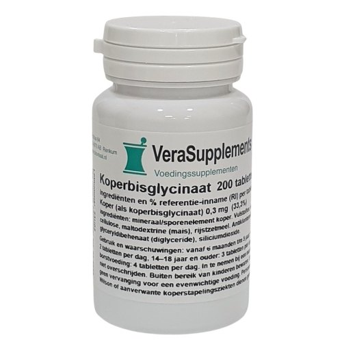 VeraSupplements Koperbisglycinaat 200 tablets