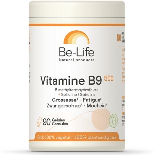90 capsules Be-Life Vitamine B9 500