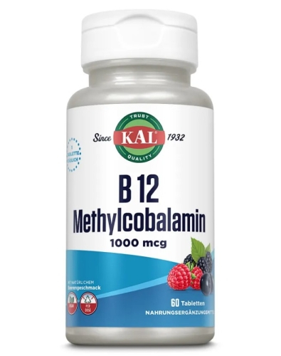 60 smelttabletjes KAL B12 Methylcobalamin 1000 mcg