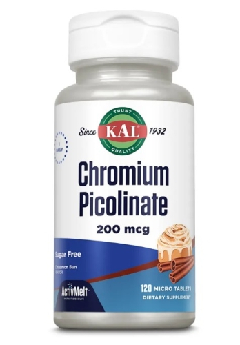 120 tabletten KAL Chromium Picolinate 200 mcg ActivMelt