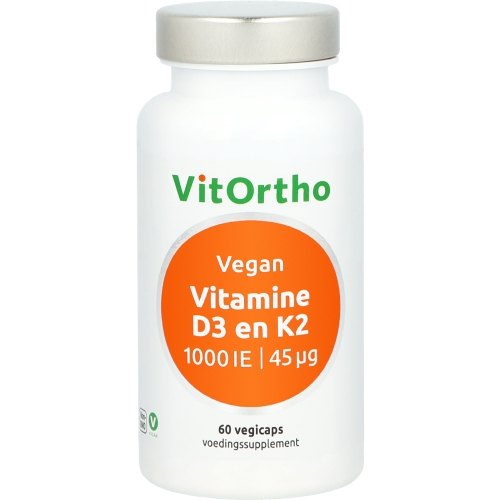VitOrtho Vitamine D3 1000 IE en K2 45 mcg Vegan