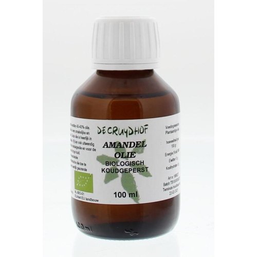 De Cruydhof Amandelolie Koudgeperst Biologisch 100 Ml
