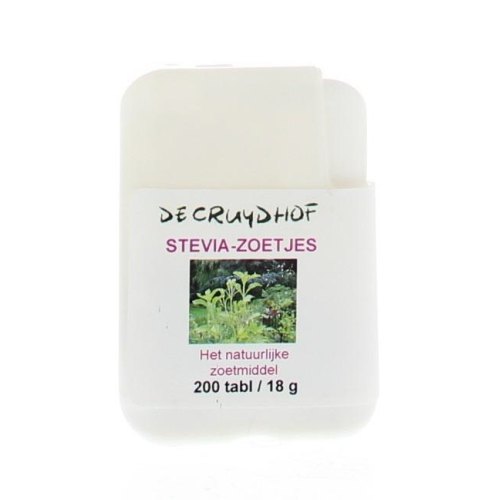 200 tabletten De Cruydhof / Natura Sanat Stevia Extract Zoetjes Dispenser