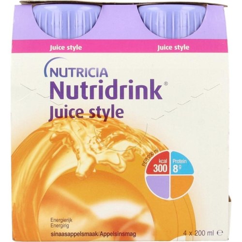 4 x 200 ml Nutricia Nutridrink Juice Style Aardbei