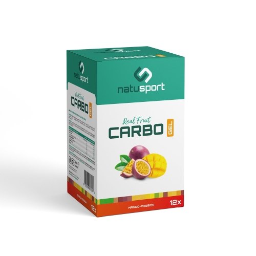12 x 60 ml Natusport Real Fruit Carbo Gel Mango - Passion
