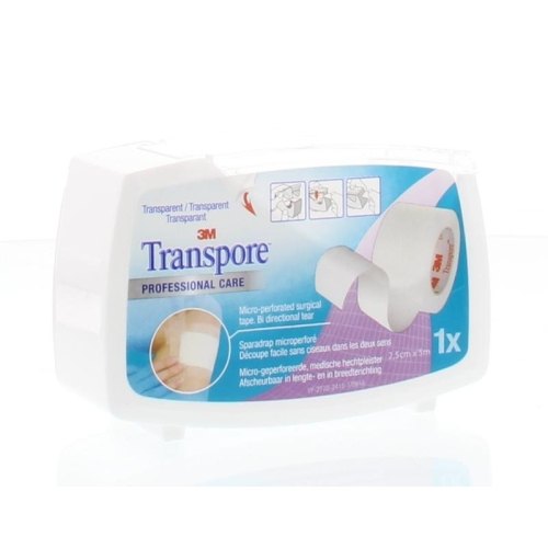 3M Transpore Hecht pleister 25mm x 5m 1 Stücke