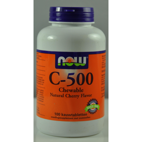 NOW C-500 Chewable Cherry 100 kauwtabletten