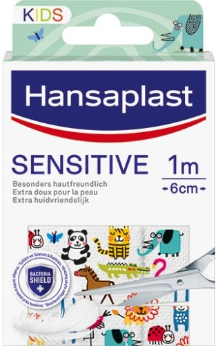 Hansaplast Sensitive Kids 1 m x 6 cm 1 Stücke