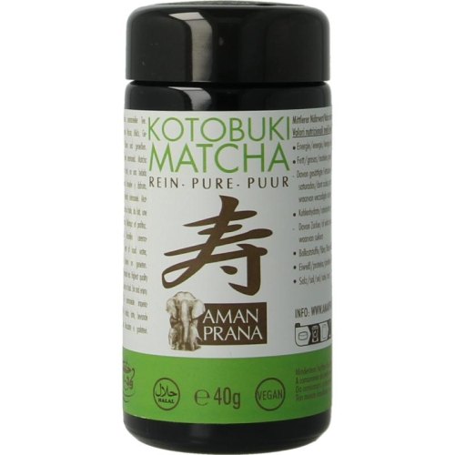 40 gram Aman Prana Kotobuki Matcha Thee Biologisch