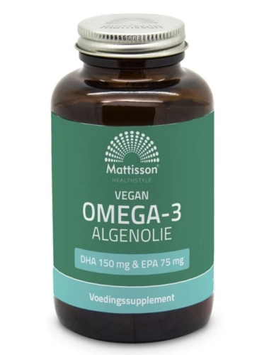 180 capsules Mattisson Vegan Omega 3 Algenolie DHA 150 mg EPA 75 mg