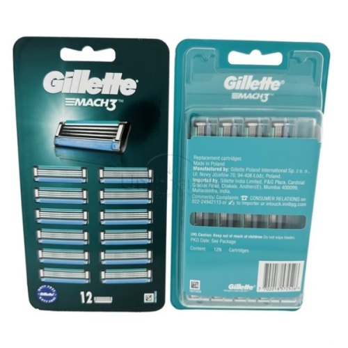 12 stuks Gillette Mach3 Scheermesjes