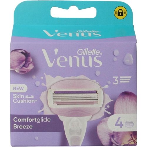 4 stuks Gillette Venus Breeze Comfortglide Scheermesjes