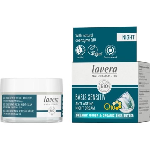 50 Ml Lavera Basis Sensitiv Anti-Ageing Night Cream Biologisch