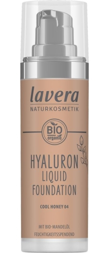 30 Ml Lavera Hyaluron Liquid Foundation Cool Honey 04 Biologisch