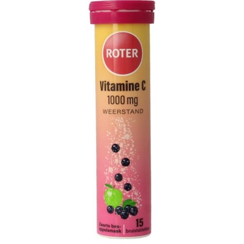 15 bruistabletten Roter Vitamine C Appel Zwarte Bes 1000 mg