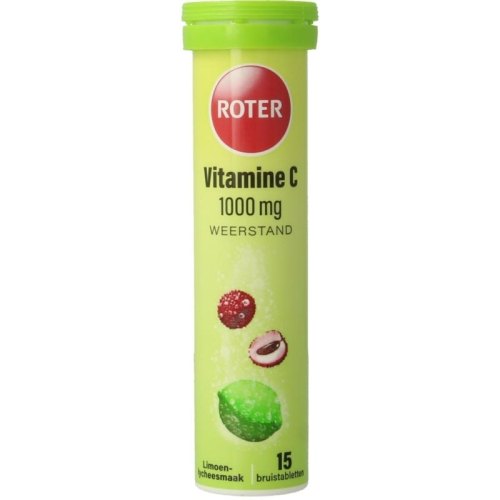 15 bruistabletten Roter Vitamine C Lime Lycee 1000 mg