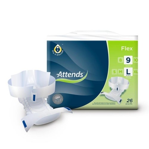 Attends Flex 9 Large Incontinentie 85-125 cm 26 Stücke
