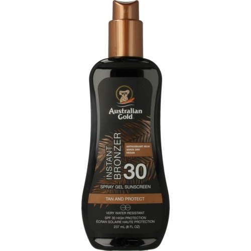 237 ml Australian Gold Spray Gel met Bronzer SPF30