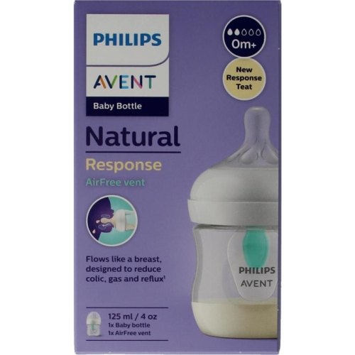 1 Stuck Avent Natural Response AirFree Voedingsfles 125 ml
