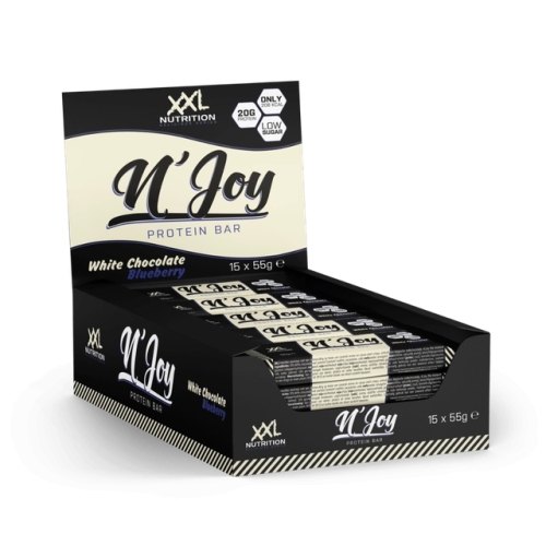 XXL Nutrition N'Joy Protein Bar Witte Chocolade Blueberry 15 pieces