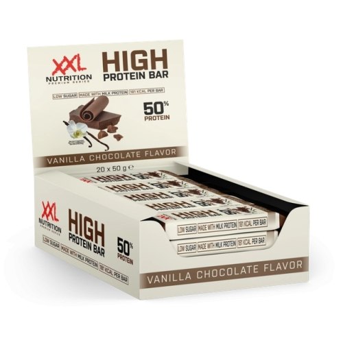 XXL Nutrition High Protein Bar 2.0 Vanilla Chocolate 20 bars
