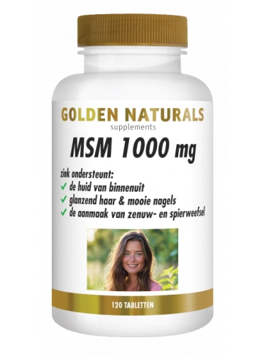 120 tabletten Golden Naturals MSM 1000 mg