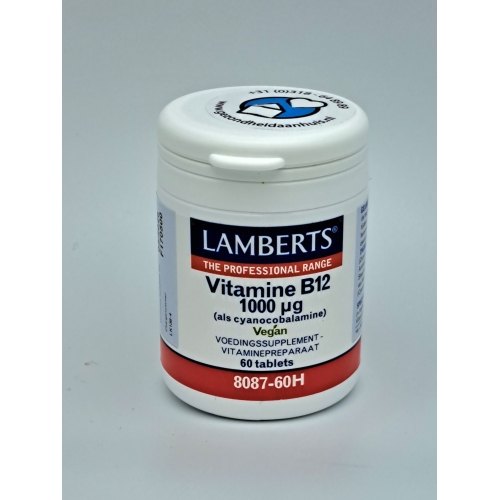 60 softgels Lamberts Vitamine B12 1000 mcg (Cyanocobalamine)