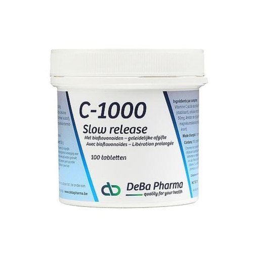 100 Tabletten DeBa Pharma C-1000 Slow Release met Bioflavonoïden