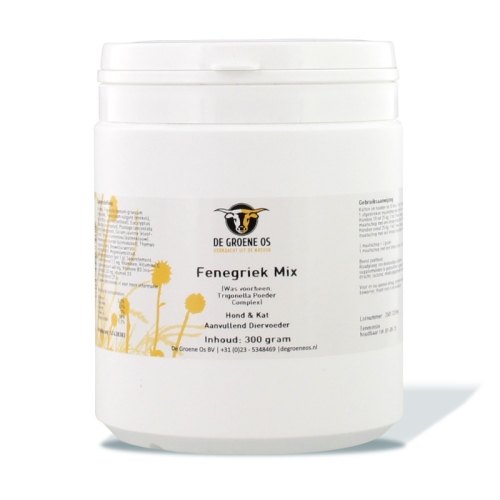 fenegriek-mix-complex-voor-hond-en-kat-de-groene-os-veterinair-300-gram