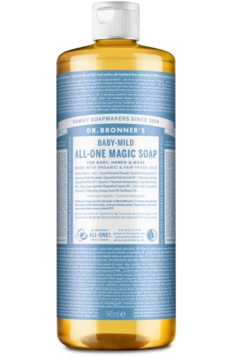 Dr. Bronner's Pure-Castile Soap 18-in-1 Baby Mild 945 Ml