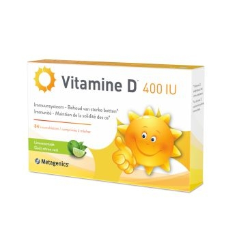 84 kauwtabletten Metagenics Vitamine D 400 IU