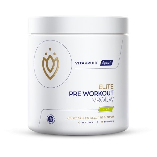 284 Gramm Vitakruid Elite Pre Workout Vrouw Lime