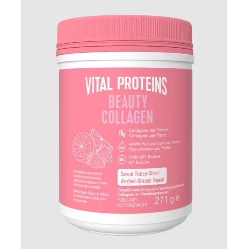 271 gram Vital Proteins Beauty Collageen Poeder Aardbei Citroensmaak